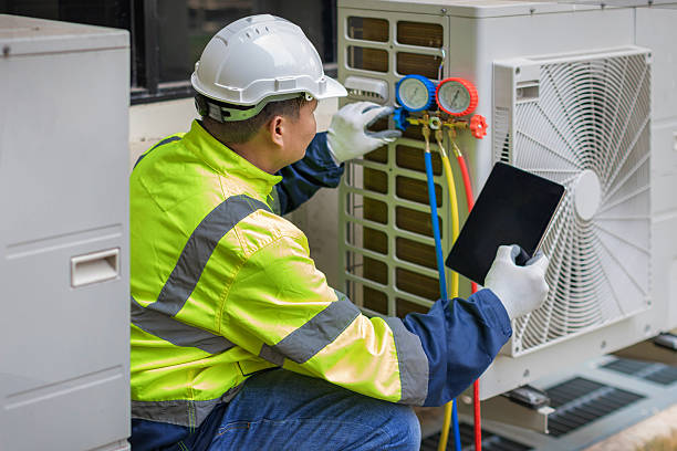 Professional Ductwork Repair technician working in Apulia Station, NY